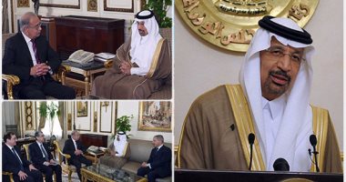 بالصور.. وزير الطاقة السعودى عقب لقائه رئيس الوزراء: التوقيع مع الشركات المنفذة لمشروع الربط الكهربائى بين مصر والسعودية النصف الثانى من العام الحالى.. والاتفاق على استمرار الإمدادات البترولية من أرامكو
