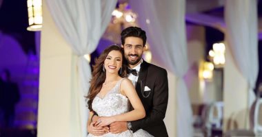 20 صورة جديدة من حفل زفاف كارمن سليمان على الملحن مصطفى جاد