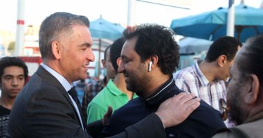 بالصور.. إيهاب طلعت وسيف زاهر يحضران حفل افتتاح منشآت الزمالك