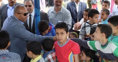 بالصور..محافظ المنوفية يشارك فى إحتفالية يوم اليتيم بالإستاد الرياضى