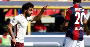 بالفيديو والصور.. محمد صلاح يسجل فى فوز روما على بولونيا بثلاثية