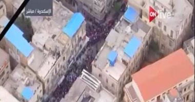 بالفيديو.. "ON Live" تبث لقطات مصورة بالطائرة من أعلى الكنيسة المرقسية