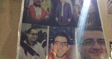 صور شهداء مار جرجس بطنطا تزين الكنيسة.. ودفن الضحايا داخلها مساء اليوم