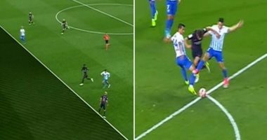 بالفيديو.. كوارث التحكيم فى لقاء مالاجا وبرشلونة.. محدش أحسن من حد