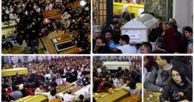 بالصور.. المسلمون والأقباط يضيئون الشموع فى وداع شهداء طنطا.. مخزن الكنيسة يتحول لمقبرة تتسع لـ53 شهيدًا.. الصلاة بطقوس أسبوع الآلام دون شعائر جنائزية.. والأنبا بولا يقتصر الحضور على أسر الشهداء