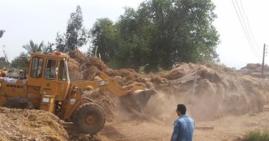 بالصور.. تنفيذ حملة إزالة تعديات على جسور النيل بميت أبو غالب فى دمياط