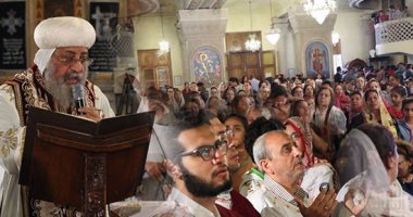  بعد تطبيق التعليمات الأمنية الجديدة..الكنائس تصلي "لقان خميس العهد".. الكشافة تتأكد من الهويات ومنع دخول الحقائب ومرور السيارات..الكهنة يغسلون أرجل الشعب والعدس ضيف موائد الأقباط