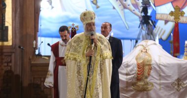 بالصور.. البابا تواضروس: نحتفل بالعيد وفى داخلنا مرارة تجاه أحداث الأسبوع الماضى