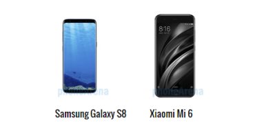 بالمواصفات.. تعرف على أبرز الفروق بين هاتفى جلاكسى S8 وXiaomi Mi 6