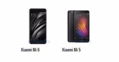بالمواصفات.. تعرف على أبرز الفروق بين هاتفى شياومى Mi 6 و Mi 5