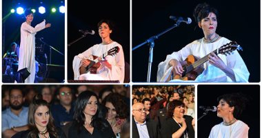 النجمة الجزائرية سعاد ماسى تتألق فى حفل الأهرامات