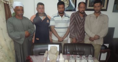 ننشر تفاصيل ضبط 41 قطعة يشتبه في أثريتها على تروسيكل بالفيوم