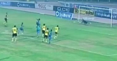 بالفيديو.. الحضرى يتصدى لركلة جزاء المقاصة ويحافظ على تقدم دجلة 