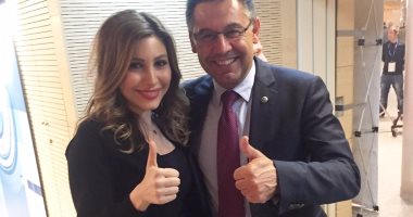 بعد فوز البارسا.. يارا تنشر صورة لها مع رئيس نادى برشلونة جوزيف ماريا