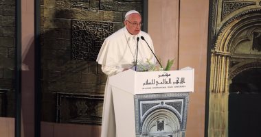 بالفيديو.. البابا فرانسيس: الاختلاف الدينى لا يعنى العداوة ويجب تحويل التنافس إلى تعاون