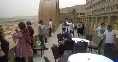 وفد طلابى من جامعة روسيا فى زيارة لدير السيدة العذراء بأسيوط