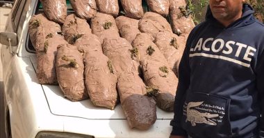 ضبط عاطل قبل ترويجه 60 كيلو بانجو بمركز الحسينية بالشرقية