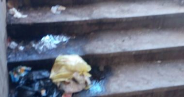 بالصور..قارئ يشكو من تحول كوبرى محطة أسيوط إلى مقلب قمامة 