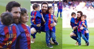 بالصور.. أطفال ميسي ضيوف برشلونة أمام فياريال
