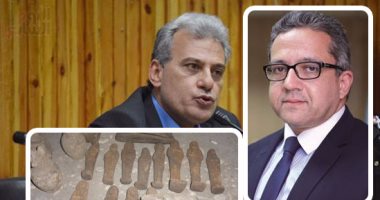 الأجداد يمدون يد العون للأحفاد.. جامعة القاهرة تكتشف مقبرة جيحوتى بتونة الجبل بالمنيا.. جابر نصار: تحتوى على 30 مومياء.. و10 آلاف جنيه مكافأة لكل عامل شارك فى الحفر.. وكلية الآثار: المقبرة تمثل عشر الاكتشاف