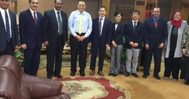 وفد من المركز القومي للأمراض المعدية باليابان في زيارة لجامعة قناة السويس