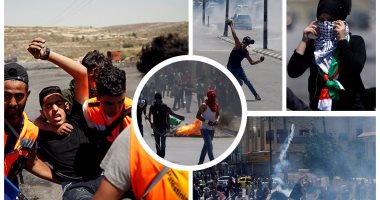اشتباكات بين فلسطينيين وقوات الاحتلال خلال إحياء ذكرى النكبة