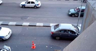 بالصور.. هبوط أرضى فى شارع "محمد على" ببورسعيد