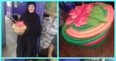 سيدة عمرها 70 عاما تصنع منتجات من مخلفات البيئة لتوفر كرسى متحرك لابنها