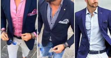 قاموس الموضة الرجالى..بالصور..إزاى تلبس البليزر الكحلى بـ 5 طرق مختلفة؟