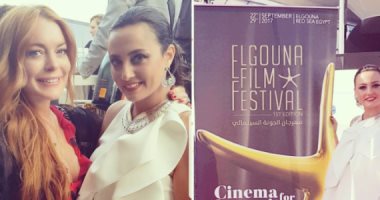 بشرى تنشر صورة مع ليندسى لوهان خلال مشاركتها بمهرجان كان