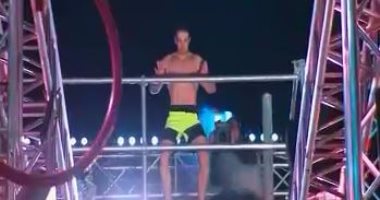 بالفيديو.. محمود عادل رابع متسابق يجتاز المرحلة الأولى من Ninja Worrior