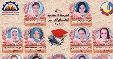 ننشر صور أوائل الشهادة الابتدائية بالبحيرة