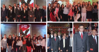 محمود طاهر ورموز الأهلى فى تكريم ملوك الصالات