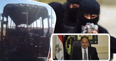 الداخلية تكشف كواليس حادث المنيا فى 4 مشاهد.. 3 سيارات دفع رباعى استهدفت أتوبيس الأقباط.. الحادث وقع غرب مدينة العدوة قبل دير الأنبا صموئيل.. كردون أمنى ورفع حالة الطوارئ.. ووزير الداخلية يوجه بسرعة ضبط الجناة