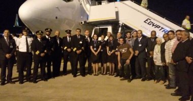  الطائرة الرابعة الجديدة لمصر للطيران B737-800NG تصل مطار القاهرة