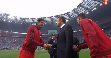 الرئيس الفرنسى ماكرون يحضر نهائى الكأس بين سان جيرمان وآنجيه