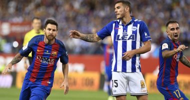 شاهد.. برشلونة يتفوق على ألافيس 3 - 1 بالشوط الأول لنهائى كأس إسبانيا