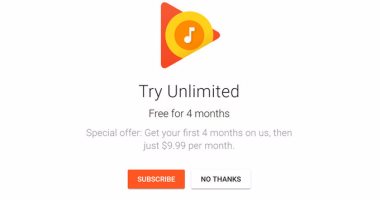 جوجل تعلن 4 شهور مجانية للمشتركين الجدد بـخدمة Play Music الموسيقية