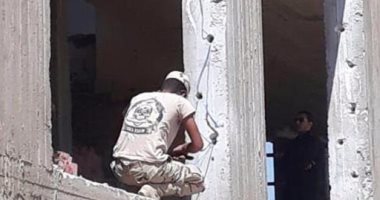 بالصور.. الأجهزة المعنية تضع 600 كيلو متفجرات لإزالة برج مخالف بالقليوبية