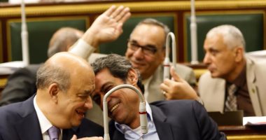 لقطة اليوم.. فاصل من الضحك بين مصطفى الجندى ووزير السياحة تحت القبة