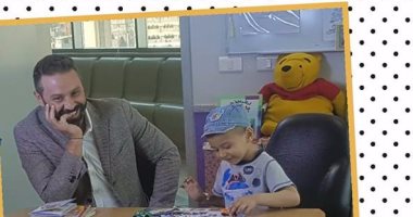 الثعلب يزور الطفل "حازم إمام" المريض بالسرطان