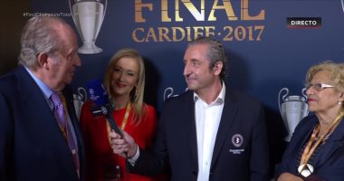 بالصور.. ملك إسبانيا الفخرى وصديقات نجوم ريال مدريد فى مدرجات كارديف