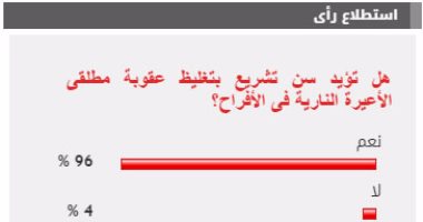 96%من القراء يؤيدون سن تشريع بتغليظ عقوبة مطلقى النار فى الأفراح