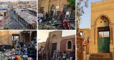 بالصور.. "شارع 16".. مقابر البساتين المحتلة.. الباعة الجائلون يحتلون المقابر بوضع اليد ويفترشون بضائعهم على جدران المدافن الأثرية.. أجهزة كهربائية ولعب أطفال وموبيليا أبرز المعروضات