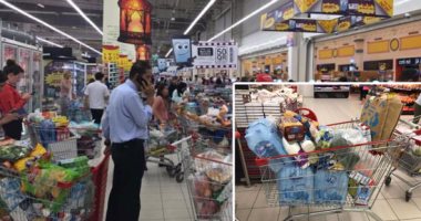 بالصور.. قطع العلاقات مع قطر ينذر بأزمة جوع..  القطريون يتسارعون لتخزين احتياجاتهم.. المواطنون يتزاحمون على محلات "السوبر ماركت".. واعتماد الدوحة الكلى على الحدود البرية السعودية للوصول للغذاء يزيد حجم الأزمة