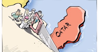 شاهد.. كاريكاتير روسى: الدول العربية تقطع قطر بـ"المنشار"