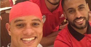 سعد سمير يحتفل بالفوز على الوداد المغربى بصحبه عاشور وحجازى