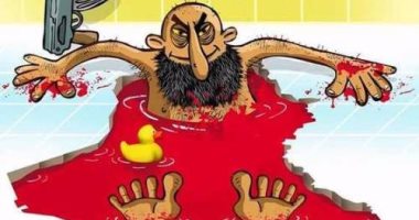الإعلام الروسى يدعم "الحصار العربى" على قطر برسومات قوية.. "سبوتنيك" تقطع الإمارة بـ"منشار".. و"نوفستى" تدفن الدوحة داخل الرمال لتمويلها الإرهاب.. وتحويل خريطة "قطر" لبركة دماء يستجم فيها الإرهابيون
