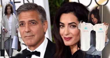 بعدما قامت بالسلامة مين اللى جاب هدايا لأمل علم الدين وجورج كلونى؟.. عارضة الأزياء سيندى كرفورد تصمم ثوبين يحملان اسم التوأم.. الجدة تشترى ملابسهما من لندن.. وأوبرا وينفرى تهديهما مجموعة كتب باسميهما