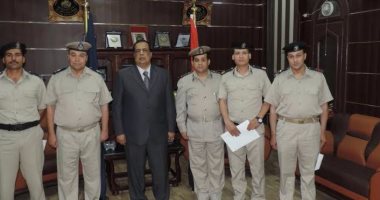 بالصور.. مدير أمن كفر الشيخ يكرم عددًا من رجال الشرطة المتميزين فى العمل
